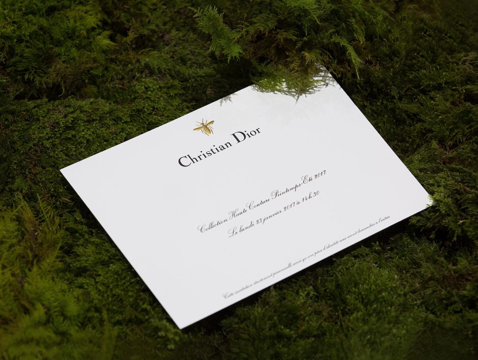 Dior Couture Invitation Card